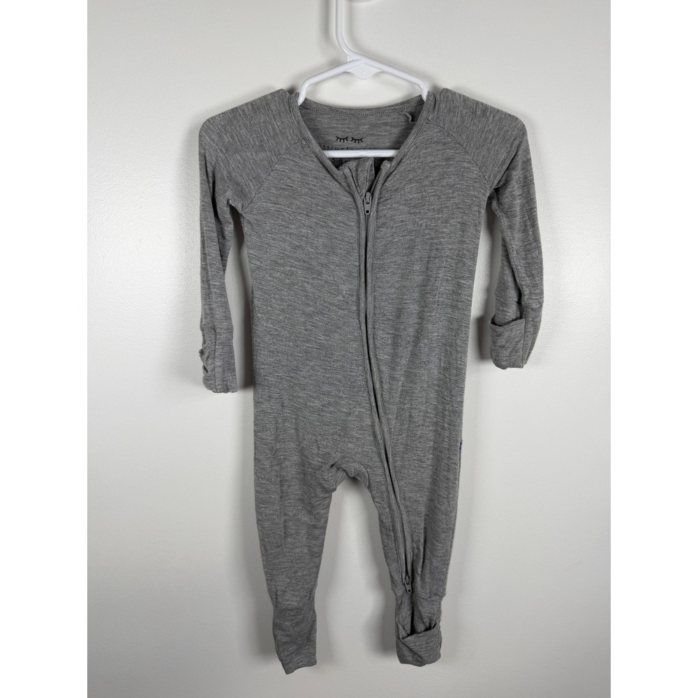 Little Sleepies Heather Grey Bamboo Zippy 3-6 Months